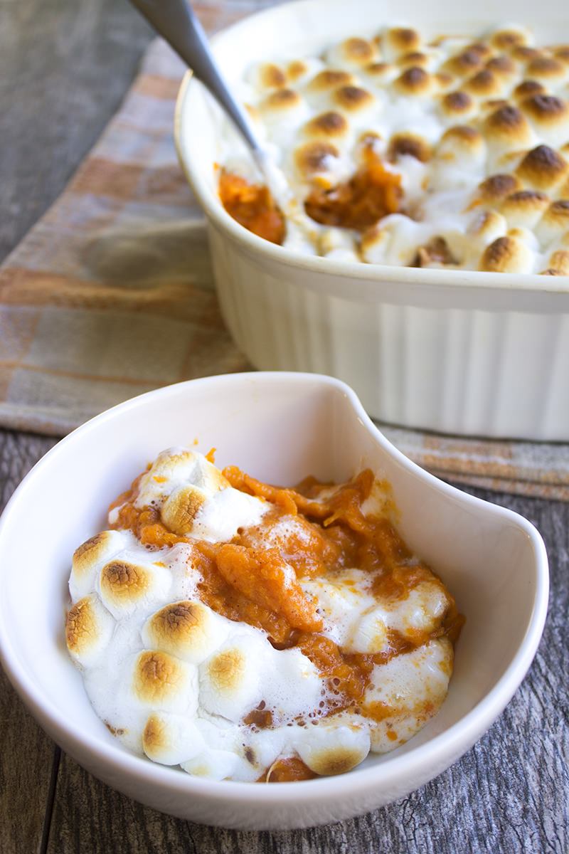 Delicious Marshmallow & Caramel Sweet Potato Casserole