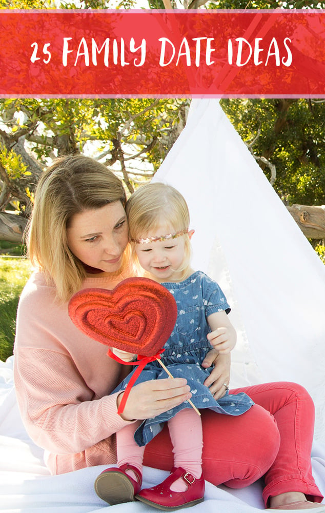 This Valentine's Day have fun with one or all of our 25 Family Date Night Ideas! Perfect tips for bonding as a family while enjoying the season!