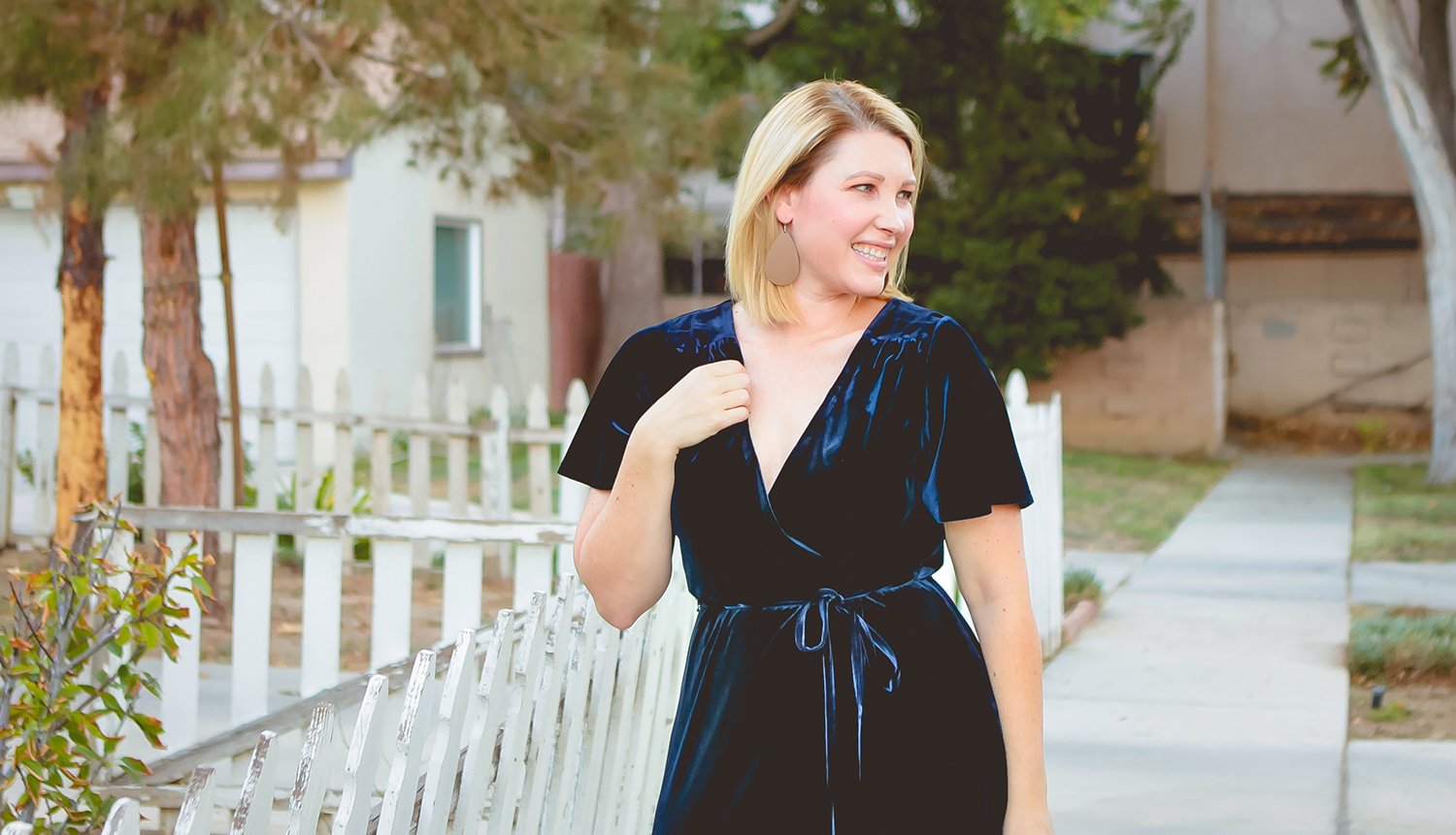 I love this velvet wrap dress for christmas parties!