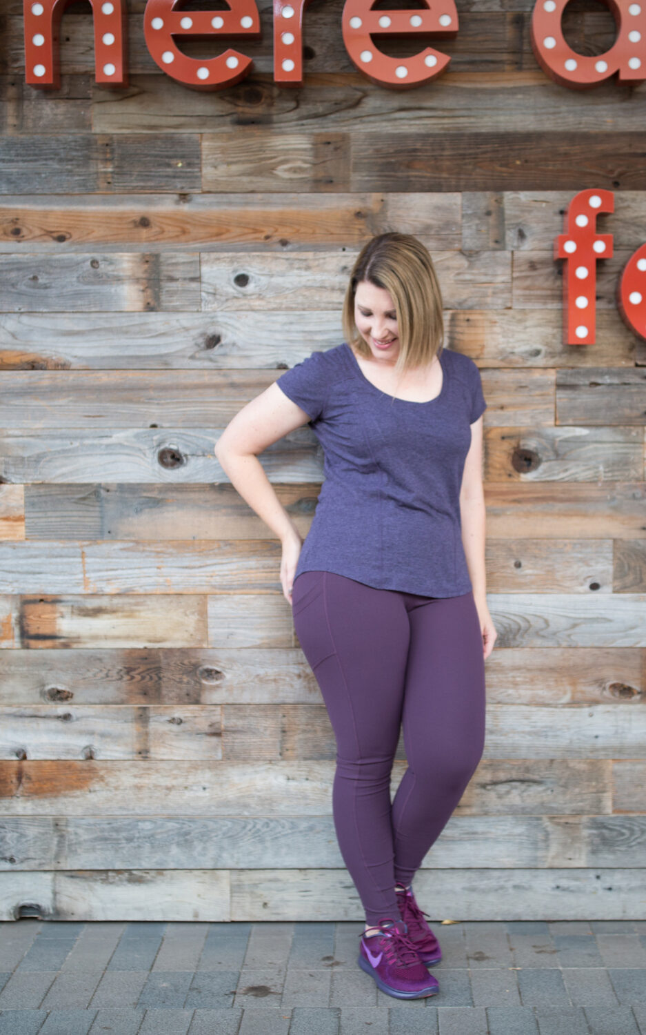 Are Zella leggings worth all that money? Find out from Los Angeles Lifestyle blogger, Lipgloss & Crayons as she reviews this workout wear brand. Plus, get the details on these purple workout pants and purple running shoes!