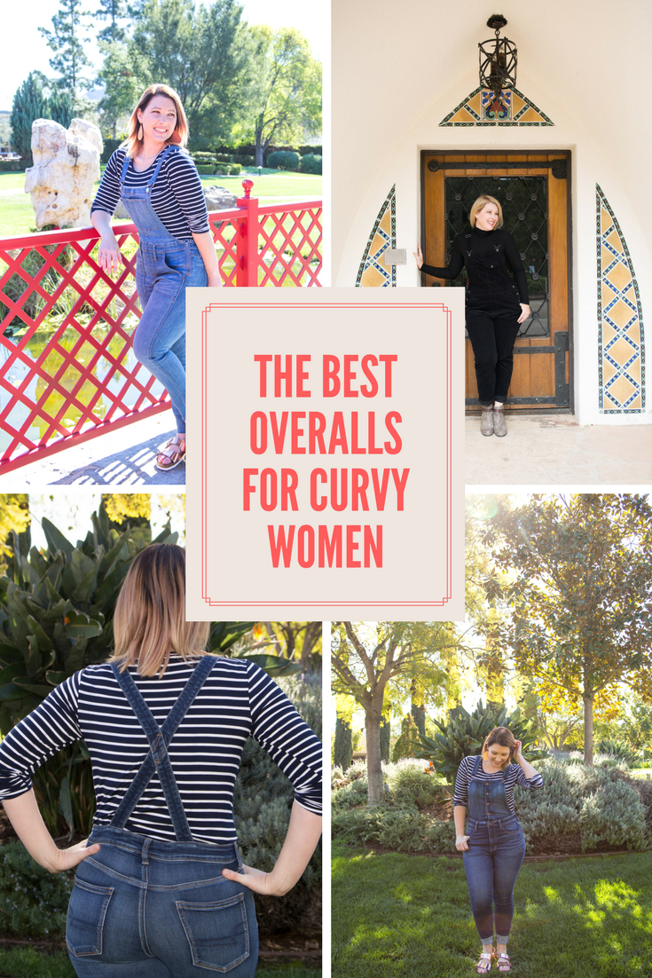 Looking for the best overalls for women with curves? Lifestyle blogger Lipgloss & Crayons is sharing her top picks for dark denim overalls, light denim overalls, and black overalls for a pear shape body!