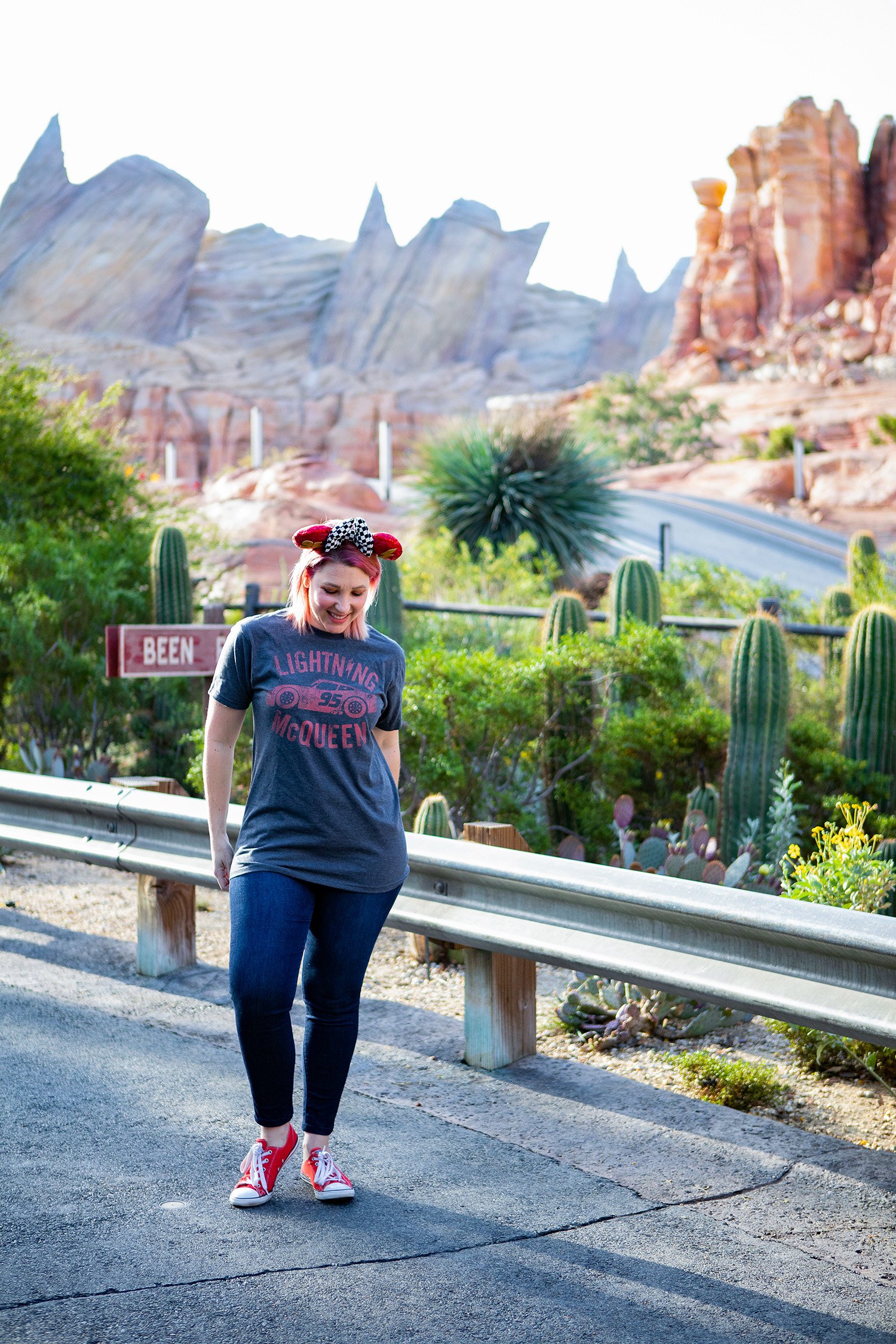 Disneyland Outfits: These Cars ears and this Lightening McQueen shirt are the perfect outfit for Pixarfest!