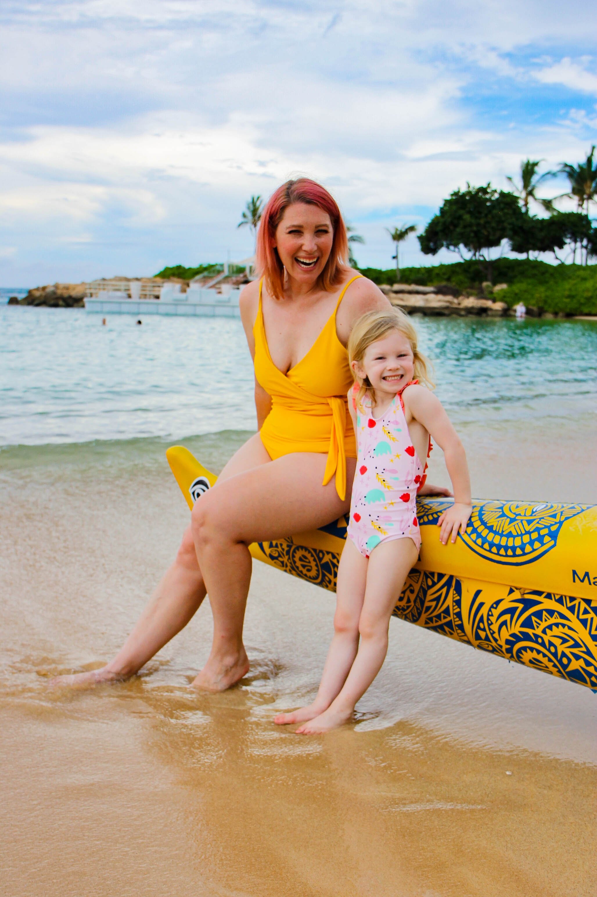 These Kortni Jeane Mommy and Me Bathing Suits are PERFECT for a Hawaiian Vacation!