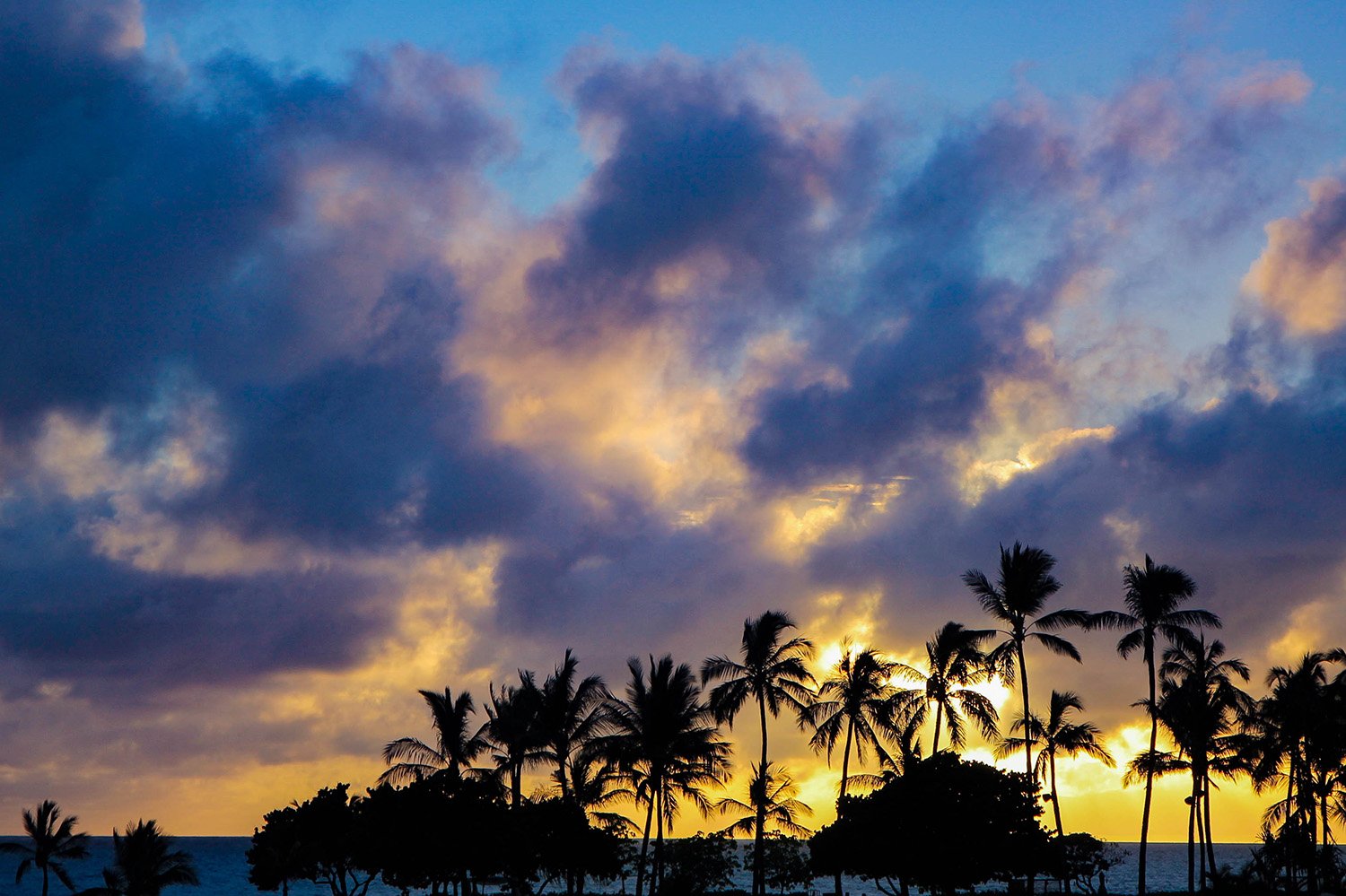 How stunning is this sunset from the beach at Disney Aulani?