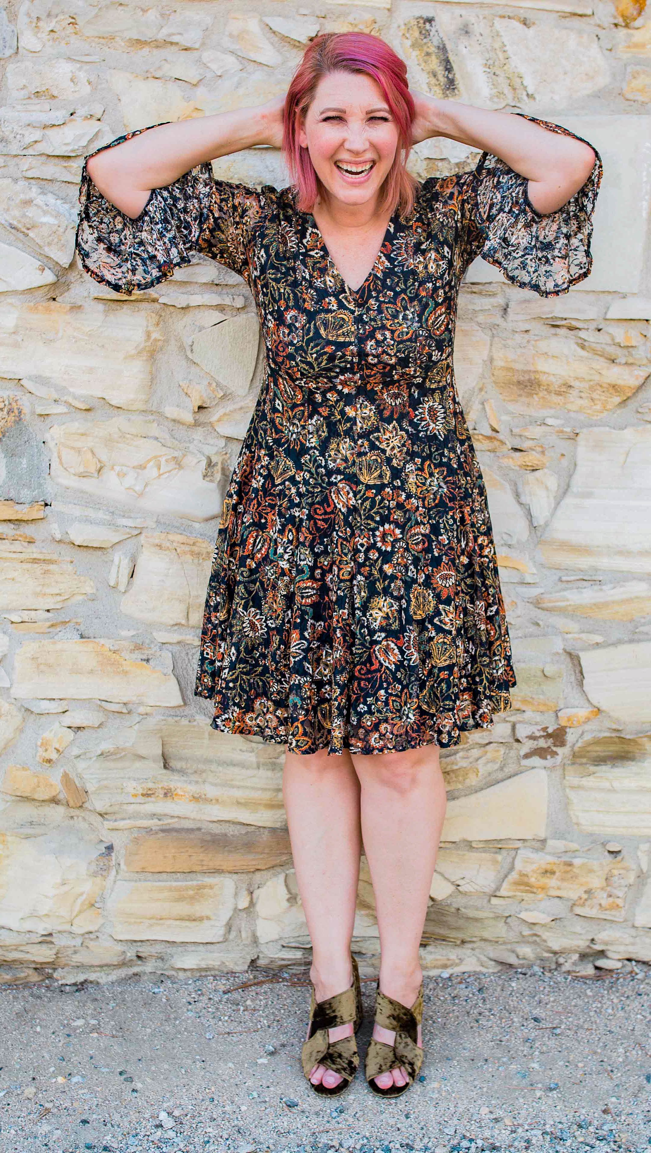 Anyone else obsessed with boho dress options? I love the bell sleeves on this brown dress!