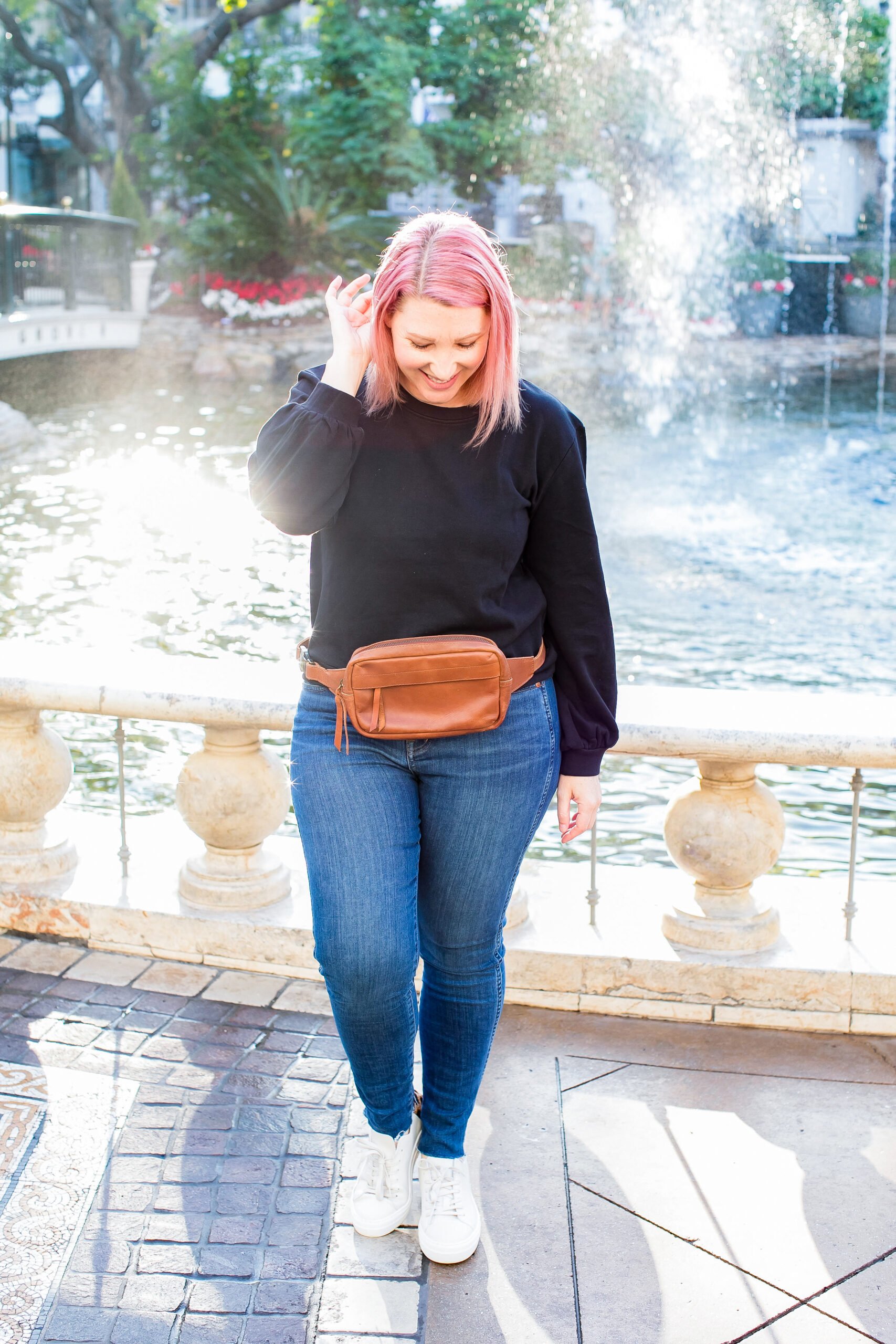 On the hunt for ways to style a belt bag? These belt bag outfits show all three ways to wear one!