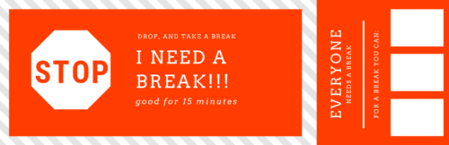 How to Use Break Cards: Tips and Printable - Lipgloss and Crayons