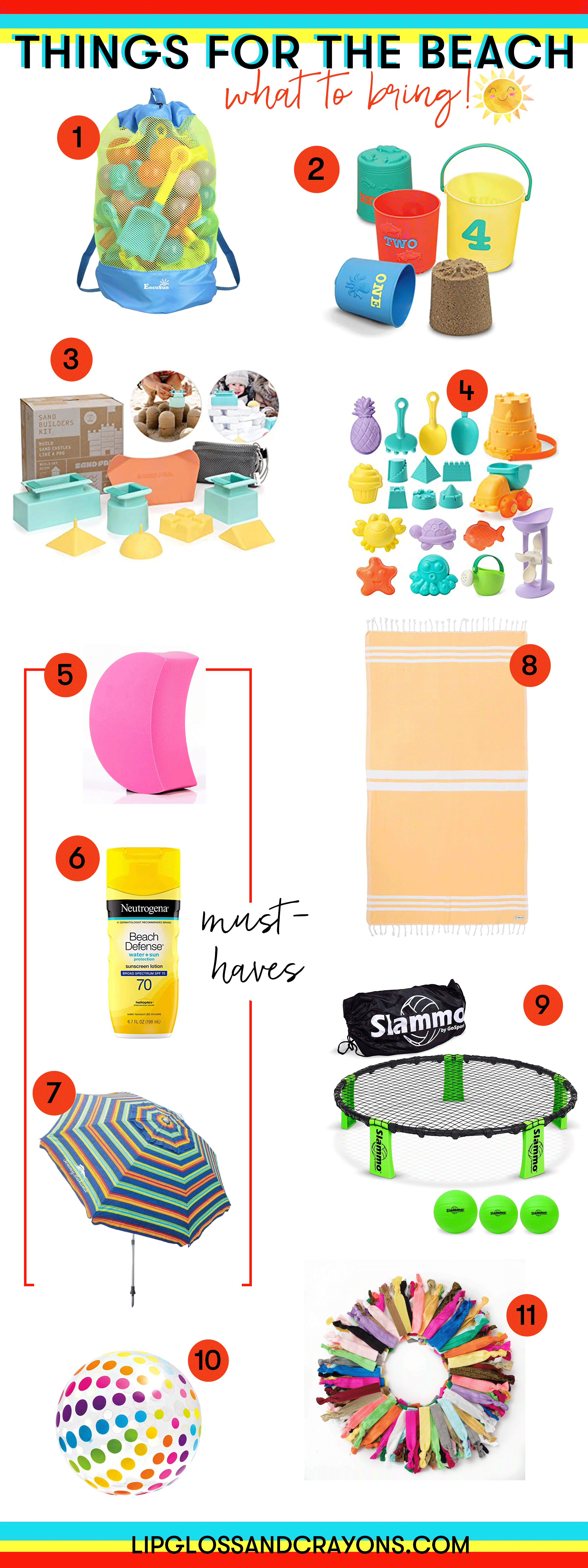 Things for the Beach: What to Bring - Lipgloss and Crayons