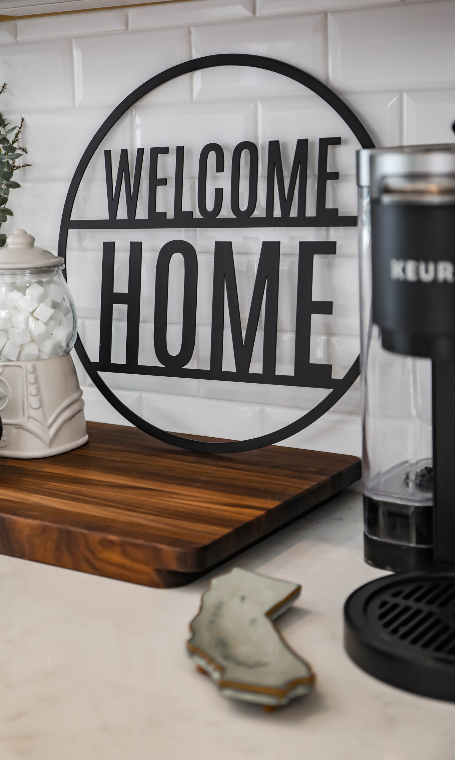 Want to create a simple home coffee station? This is our diy coffee station made with mostly items we already had at home!